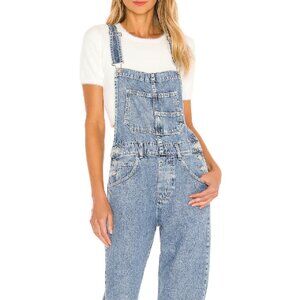 We The Free Ziggy Denim Overall, Powder Blue, XS, NWT